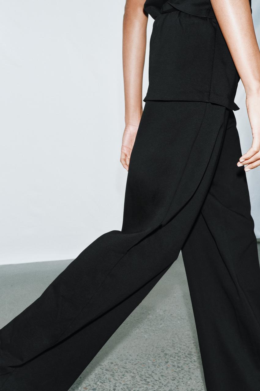 Pantalon en coton épais à ceinture large