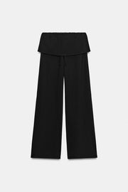 Pantalon en coton épais à ceinture large
