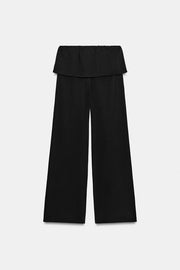 Pantalon en coton épais à ceinture large