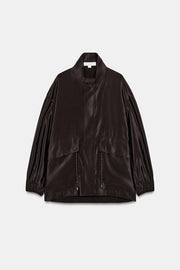 Veste à col montant taille réglable