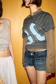 T-shirt à fronces et numéro