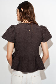 Top ballon peplum