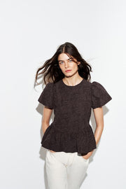Top ballon peplum
