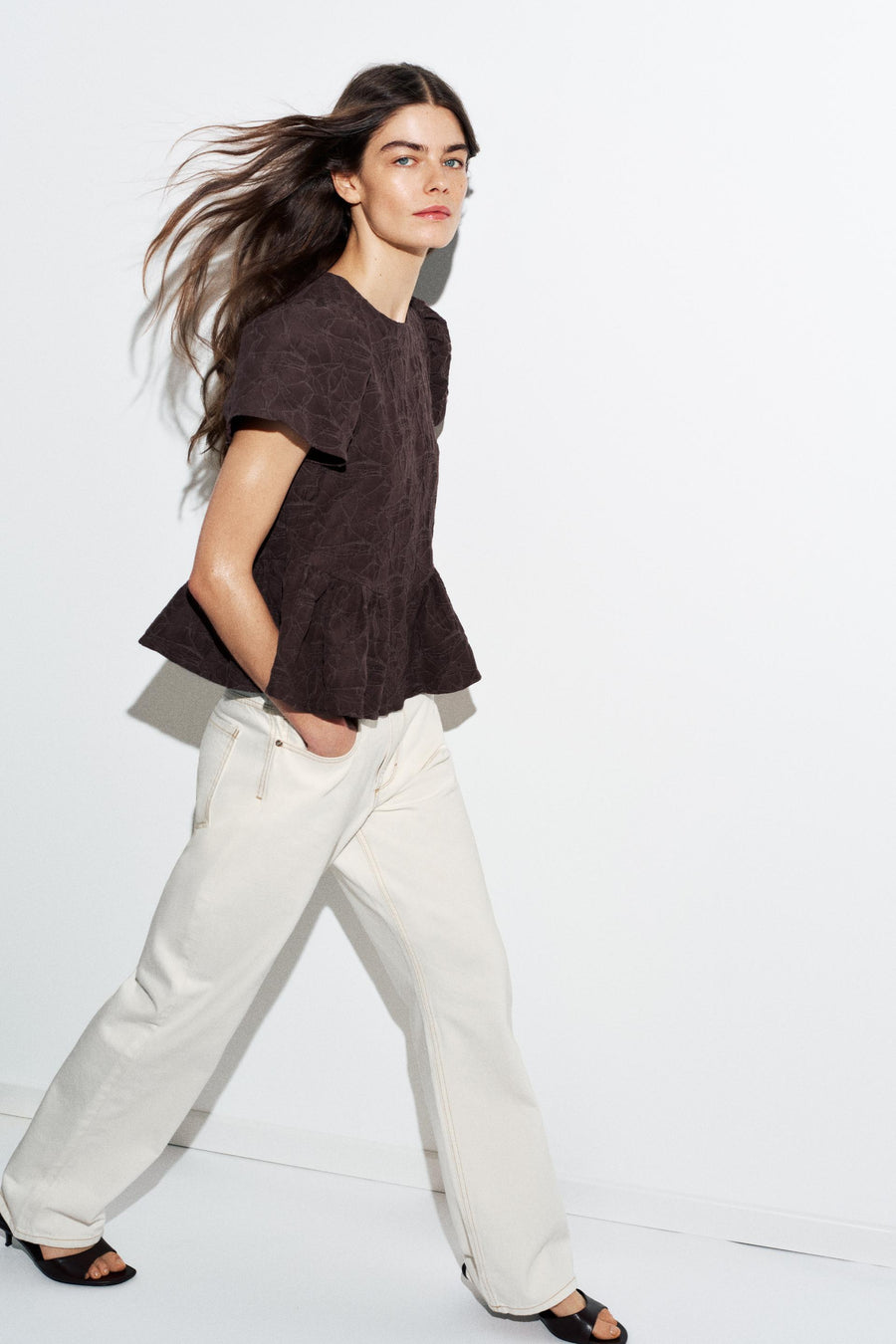 Top ballon peplum