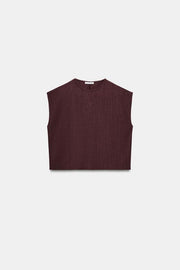 Top texturé sans manches
