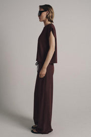 Pantalon texturé droit