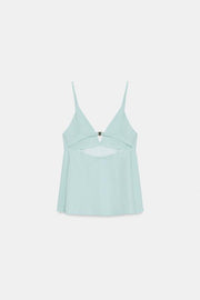 Top peplum à bretelles
