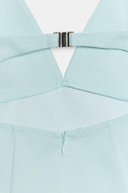 Top peplum à bretelles