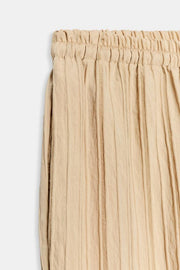 Pantalon large à rayures et taille élastique