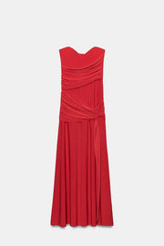 Robe longue drapée