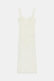 Robe midi en dentelle
