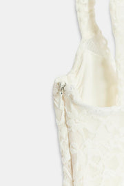 Robe midi en dentelle