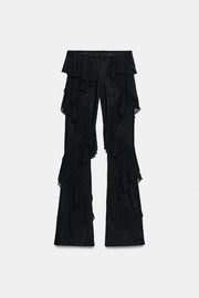 Pantalon en dentelle à volants