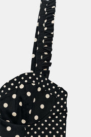 Top corset à pois