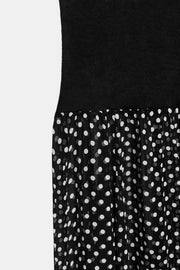 Robe contrastée à pois