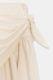 Jupe midi à volume effet foulard