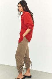Pantalon fluide à fronces
