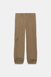 Pantalon fluide à fronces