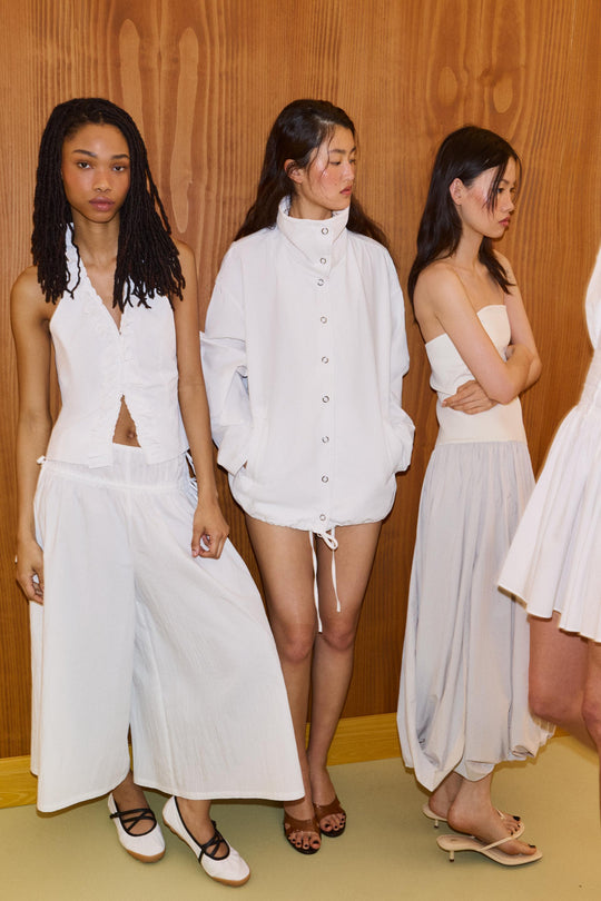 Pantalon-culotte à fronces