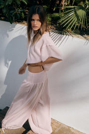 Pantalon baggy à taille élastique