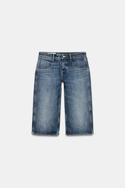 Jean capri en denim TRF taille mi-haute