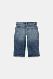 Jean capri en denim TRF taille mi-haute