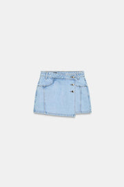 Jupe-culotte Z1975 en denim croisée