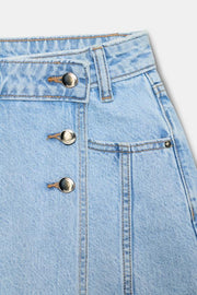 Jupe-culotte Z1975 en denim croisée