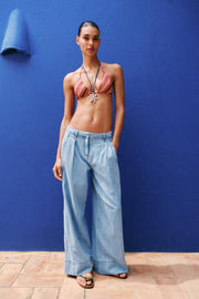 Jean Z1975 à jambe large, taille haute et pinces