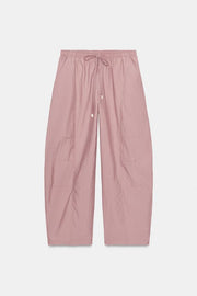 Pantalon coupe barrel à taille élastique
