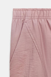 Pantalon coupe barrel à taille élastique