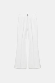 Pantalon taille haute à fermeture zippée au dos