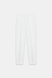 Pantalon à plis avec revers au bas