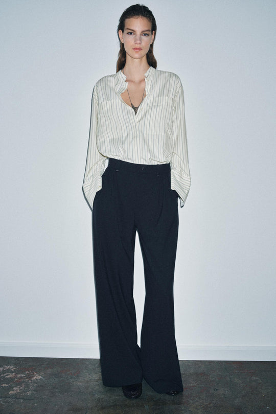 Pantalon à plis à jambe large ZW Collection