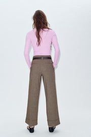 Pantalon chevrons avec ceinture