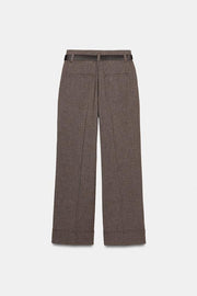 Pantalon chevrons avec ceinture