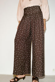 Pantalon large à pois
