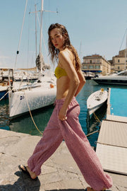 Pantalon bouffant à carreaux vichy