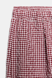 Pantalon bouffant à carreaux vichy