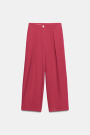 Pantalon carotte à plis