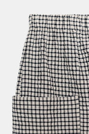 Pantalon à taille élastique à carreaux