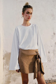 Jupe-culotte avec nœud à perles