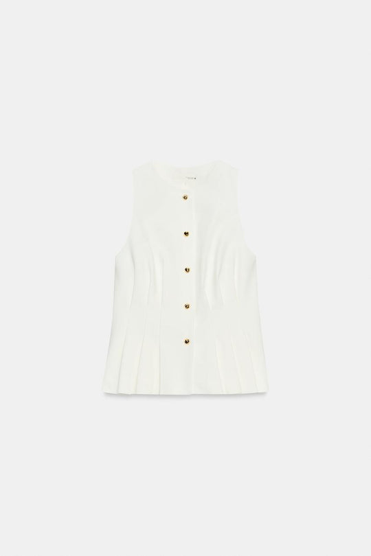 Gilet peplum à pinces