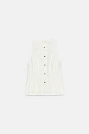 Gilet peplum à pinces