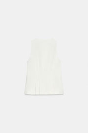 Gilet peplum à pinces