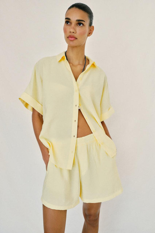 Short fluide à taille élastique