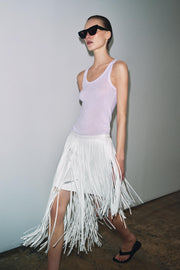 Jupe asymétrique à franges ZW Collection