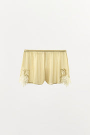 Short en georgette et dentelle