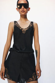Short satiné en dentelle ZW Collection