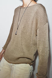 Pull en maille à col bateau